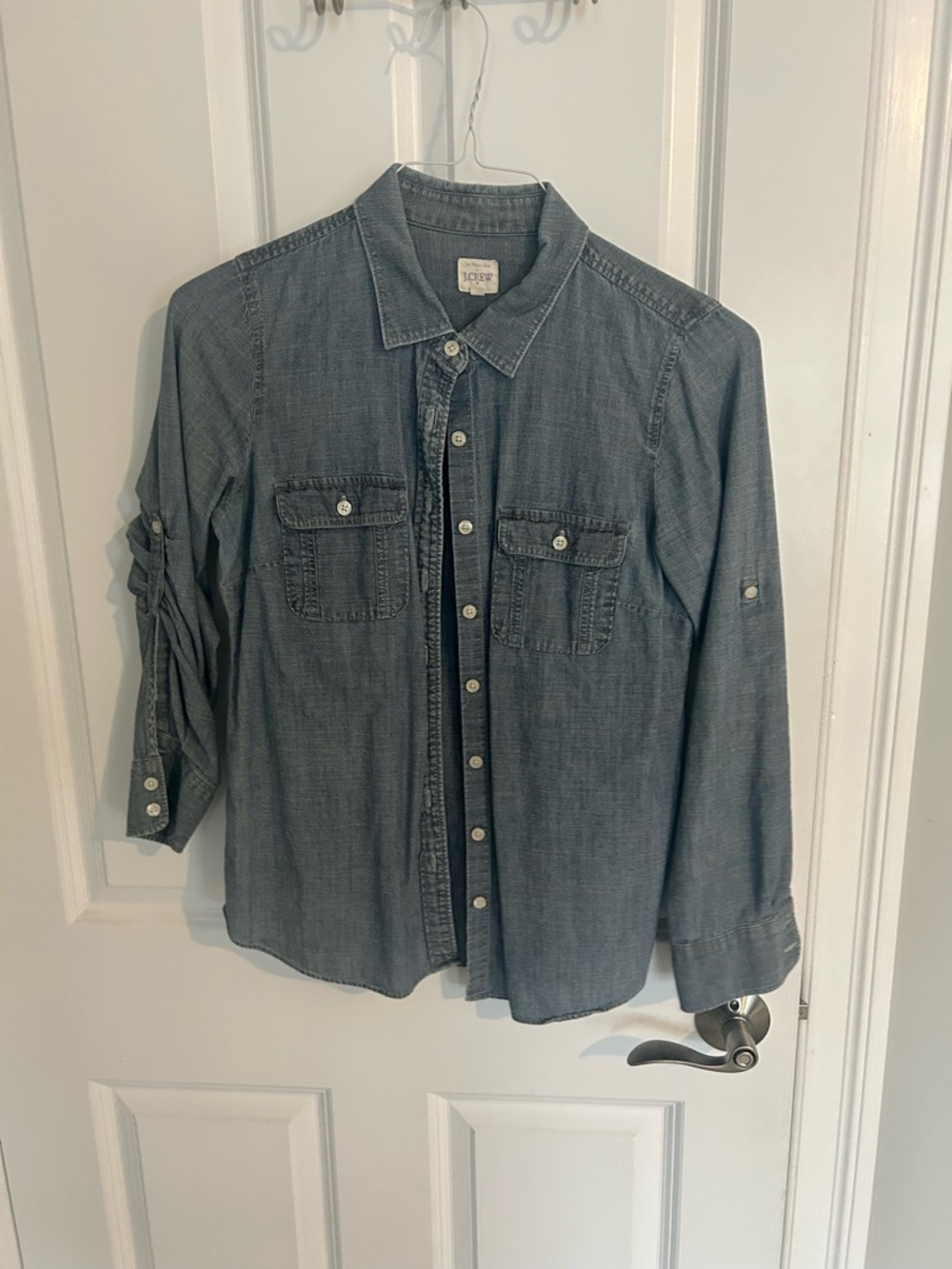 J. Crew Men's Chambray Button-Down Shirt - Blue